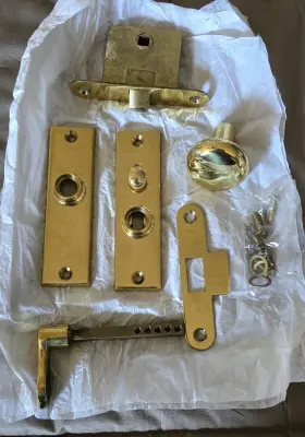 20356 Merit #20356 Polished Brass Mortise Latchset Privacy Function
