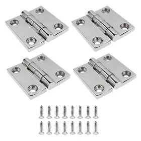 Metraxion 753763116654 4 Pcs 1.5 Inch X Boat Hinges 316 Stainless Steel Marine Grade Heavy Duty Cas