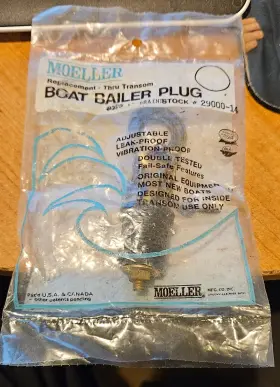Moeller 739729006542 Boat Snap-tite Bailer Plug 029000 1 Inch Brass