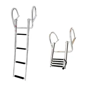 2606s4 Mojiate Made Telescopic 4 Step Pontoon Boat Ladder Stainless Steel Telescoping Exten
