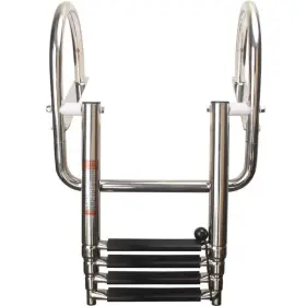 M2606 Mojiate 4 Step Pontoon Boat Ladder Foldable Stainless Steel Marine Yacht With Pedal