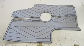 25190145-00-sead Monterey 218ss Seadek Non Skid Mat Set Of 2 Gray And Black Boat