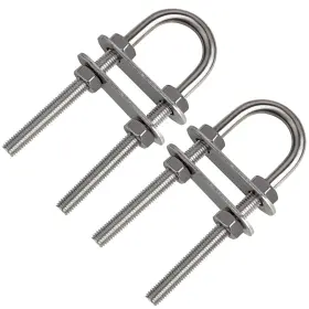 Mookeerf 639394776279 4 Pack 316 Stainless Steel U Bolts For Boat Stern Bow Eye Tie Down Heavy Duty