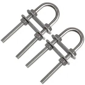 Mookeerf 658360923264 2 Pack 316 Stainless Steel U Bolts For Boat Stern Bow Eye Tie Down Heavy Duty Ub