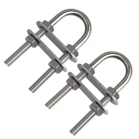 Mookeerf 658361451698 2 Pack 316 Stainless Steel U Bolts For Boat Stern Bow Eye Tie Down Heavy Duty