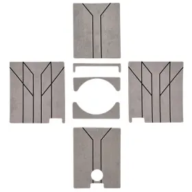 122260 Moomba Boats 10365 00 Boat Subwoofer Box Mats Gray / Black Set Of 7