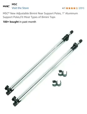 1101017 Msc Adjustable Bimini Rear Support Pole