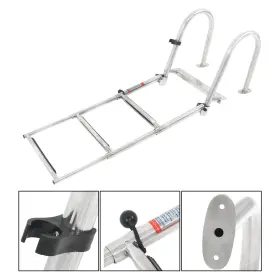 Gs3732741fe Muparkt 1 3-step Boarding Ladder Stainless Steel Heavy-duty Dual-handle