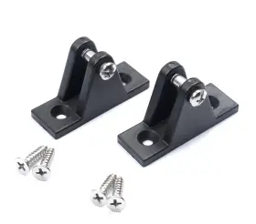 Mxeol 611745866891 Boat Bimini Top Deck Hinges Flat Mount Black Nylon With Screws Pair