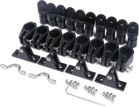 Mxeol 611745867225 Boat Top Fittings Hardware Combo Black Nylon Bimini Caps Jaw Slides Deck Hing