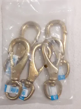 N268-342 National Solid Bronze Boat Snaps Hook 3/4 Inch X 4-7/16 Swivel 230 Lb Mfg Co