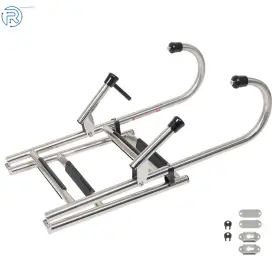 648585 Netuera Brand New Stainless Steel Anti Slip 2 Step Folding Telescoping Ladder