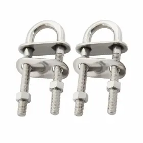 Nbem-0083-02 Novelbeeus Novelbee 2pcs 3/8 Inch Stainless U Bolts Marine With Welding Plate Washer And Nuts