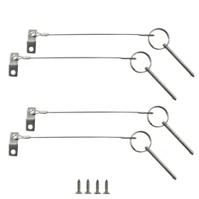 Nrc&xrc 699901129004 316 Stainless Bimini Top Ball Pin Lanyard 3/16 Inch X2.5 Marine Hardware 4pcs