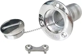 Nrc&xrc 699920680630 New Casting 1-1/2 Inch 38mm Boat Fuel Deck Fill/filler With Key Cap Marine 316 Sta