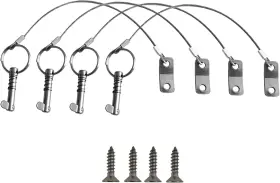 Nrc&xrc 699931988336 4pcs Quick Release Pin Bimini Top Pins 1/4 Inch With Lanyard For Boat