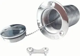 Waste38key Nrc&xrc New/waste38key 1-1/2 Inch 38mm Boat Waste Deck Fill/filler With Key Cap Marine 316 Stainless