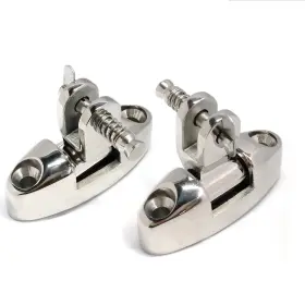 Wjbpjbhy2-tt Nrc&xrc Pair Of Marine Grade 316 Stainless Steel Boat Bimini Top Deck Hinge Swivel Mount