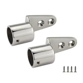 Wjbpzjhm025-2 Nrc&xrc Pair 90 Degree Stanchion Base Hand Rail Fitting 1 25.4mm Tube 316 Ss