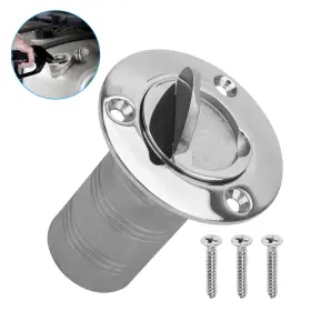 Nsioutlet 600609565896 1-1/2 Inch 38mm Boat Fuel Deck Filler Keyless Cap Stainless Steel Hardware Marine