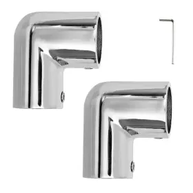 Odysunral 712962683499 Heavy Duty Boat Handrail Fitting 2-way 90 Degree Elbow Hardware 316 Stainle