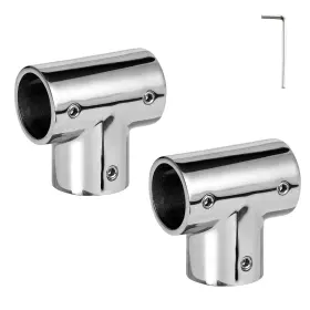 Odysunral 712962683529 Heavy Duty Boat Handrail Fitting 3-way 90 Degree Tee Hardware 316 Stainless