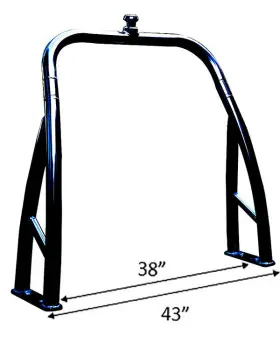 T-ska2.25b-r Origin Aluminum Black Ski Tow Bar For Pontoon Boats Outboard Motor Defect