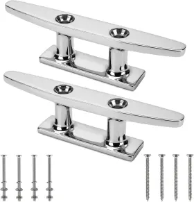 Eb-sfc6-2 Ouleme 6 Inch 316 Stainless Steel Marine Dock Cleat With Screws Deck Mooring 2 Pack