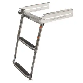 38047 Overtons Boat Under Platform Ladder 2 Step 23 Inch Telescoping