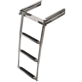 735796 Overtons Boat Telescoping Ladder 3-step 32 Inch Stainless Steel