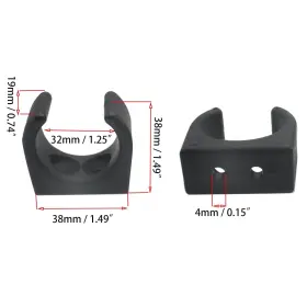 Ozxno 766203329415 2pcs Nylon Boat Ladder Clamps 1-1/4 Inch Hook Holder Clips For Paddle Stowage