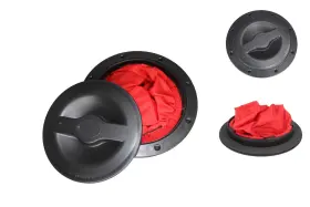 Pactrade Marine P12560bkg Rfb Boat Heavy Duty Black Plastic 6 Inch Hatch Deck Plate With Storage Bag