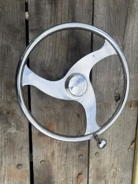 P73066-01 Pactrade Marine 3 Spoke Ss304 Sports Steering Wheel Turning Knob 15 Inch For Boat