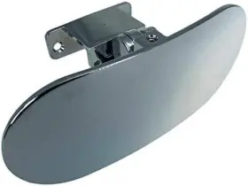 Pc13055 Pactrade Marine Boat Ski Wide Oval Convex Mirror Tinted Shatter Proof Chrome