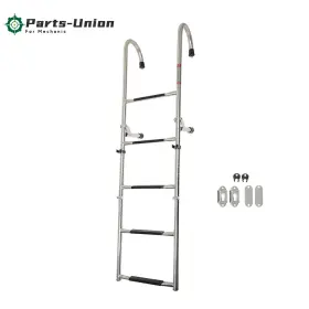 Pu35520 Parts-union Stainless Steel Folding Ladder Telescoping 400 Lb. Limit 2 Step 3 New