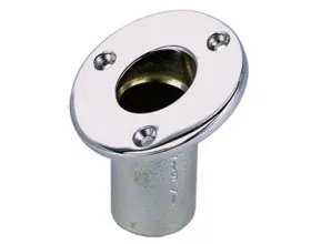 0219dp1chr Perko Boat Marine Chrome Plated Bronze Angled Flush Flag Pole Socket