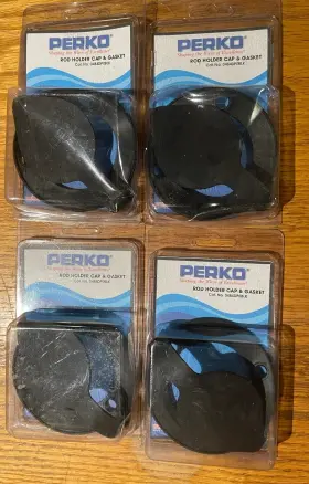 0484dpoblk Perko #0484dpoblk Rod Holder Cap And Gasket Lot Of 4 New