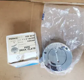 0528dpwchr Perko 0528 1-1/2 Inch Chrome Pipe Deck Plate- Water- No Key