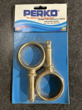 Perko 085226036217 One Pair 2 - Round Rowlock Horns Inch Bronze 829-dp0-plb