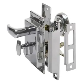 0918dp0chr Perko 3-7/8 Inch X 2 Chrome Plated Zinc Rim Lock Set W Box Strike