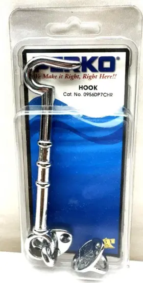 0956dp7chr Perko Cabin Door Hook Chrome Plated Bronze 5 Inch
