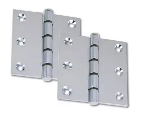 1004dp0chr Perko Chrome-plated Brass Heavy Duty 4 Inch X Butt Hinges 2-pack