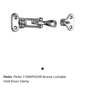 1108-dp-chr Perko Chrome Plated Bronze Lockable Hold Down Clamp 1108dpchr