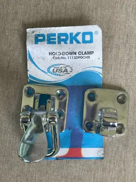 1113-000-chr Perko 1113000chr Boat Hold Down Clamp Chrome Plated Bronze 2 Piece Set