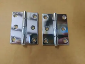 1293-dp5-chr Perko New Butt Hinges #1293-dp5-chr Chrome Plated Zinc 2ftft X 2-1/2ftft