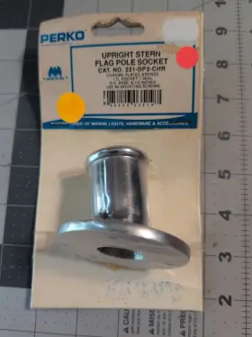 221-dp2-chr Perko 220-dp2-chr Upright Flag Pole 1 Inch Socket Chrome Plated Bronze New