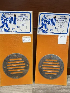 330sp Perko Set Of 2 Boat Locker Ventilator Polished Stainless Steel Size 3 1/4 Inch