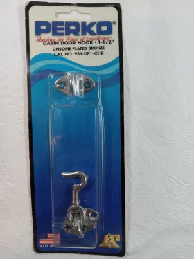 956dp1chr Perko Cabin Door Hook Chrome Plated Bronze 1 1/2 Inch New Sealed Package