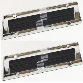 1004776 Perko Pn Boat Step Plates 8.75 X 2.25 Inch Silver Black Pair