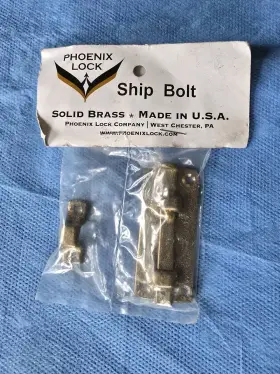196-2-b Phoenix Lock Brass Ship Bolt New